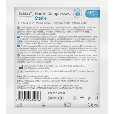 Dr.Max Gauze Compresses Sterile 10 x 10 cm 2 ks