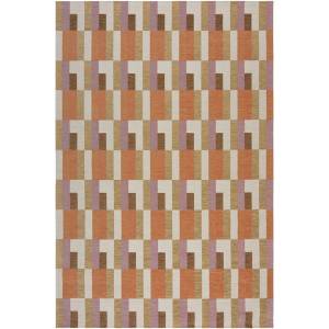 Flair Rugs Оранжево-естествен килим 155x230 cm Riley Block Geo - Flair Rugs (503119377003)