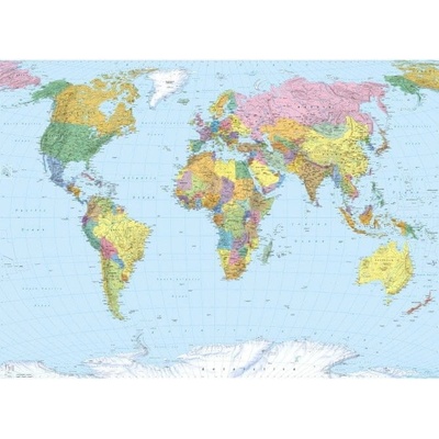 KOMAR 4-050 Fototapeta mapa sveta rozmer 270 cm x 188 cm