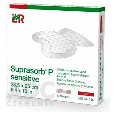 Hui Zhou Foryou Medical Devices Co., Ltd. SUPRASORB P SENSITIVE silikónový penový obväz, Heel, 23,5x25 cm 10 ks
