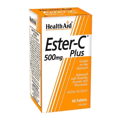 HEALTHAID Хранителна добавка = витамин Ц Естер , Health Aid Ester C 500mg 60tabs