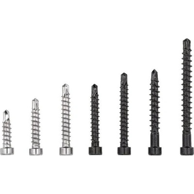 Odolné systémové nerezové vruty UNIA1 - 4,8 x 47 mm – balení 80 ks (černý)