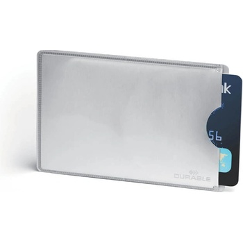 Durable obal na kreditní kartu Durable RFID Secure stříbrný 10 ks