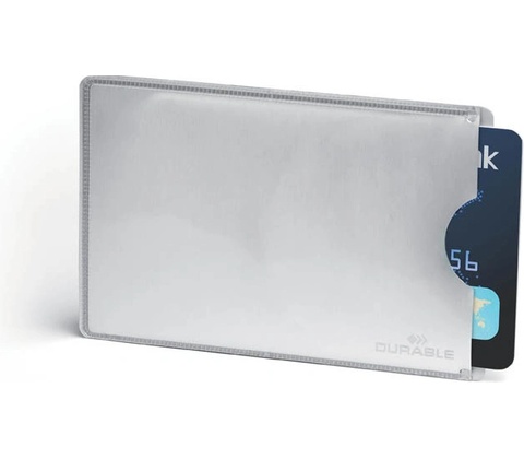 Durable obal na kreditní kartu Durable RFID Secure stříbrný 10 ks