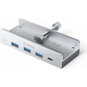 ORICO MH4PC Хъб, монтиран на скоба USB-C / 3x USB-A 3.0 + 1x USB-C 3.0 - сребрист