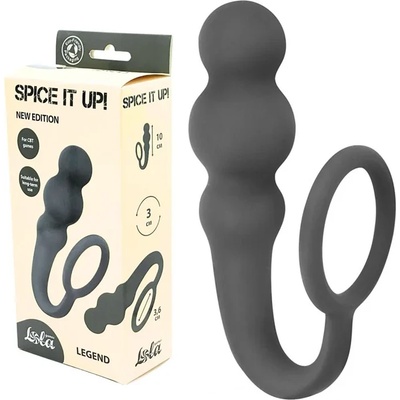 Анален плъг с пръстен, три издатини, 10см. - Spice it up Legend (8001-02LOLA)