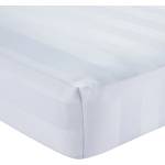 Catherine Lansfield Бял еластичен сатенен чаршаф 150x200 cm So Soft Satin Stripe - Catherine Lansfield (BD/61208/W/KFD/WH)