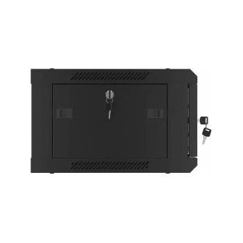 Lanberg armario mural wf01-6404-10b negro 191 4u ip20 600x450x279mm hasta 60kg de carga accesorios montaje