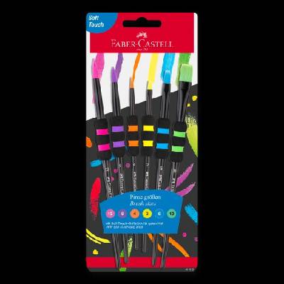 Štětce Faber-Castell Soft Touch Black - 6 ks -