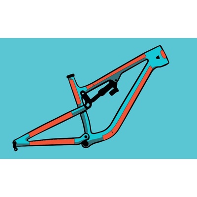 Ochranný polep rámu Ridewrap Covered Protection Hardtail MTB Frame Kit - gloss