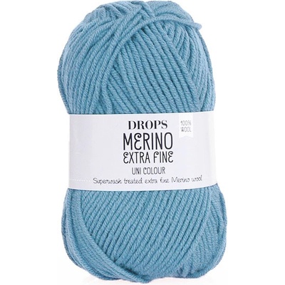 Příze DROPS Merino Extra Fine uni color 19 - světlá šedomodrá