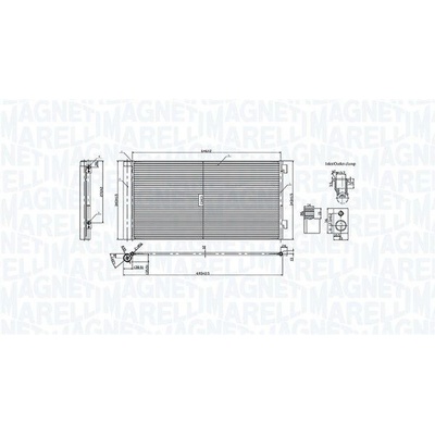 Kondenzátor, klimatizace MAGNETI MARELLI 350203747000