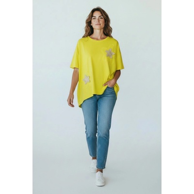 Dámsky oversize top 60395/YELLOW