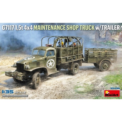 MiniArt G7117 1,5t 4x4 Maintenance Shop Truck with Trailer 1:35