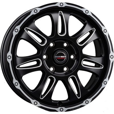Borbet CW8 8x18 5x114,3 ET38 black rim window polished matt