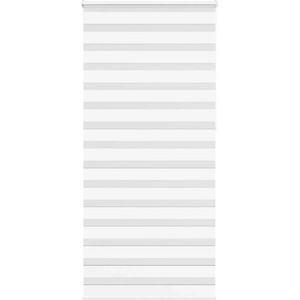 vidaXL Зеброва щора бял 110x230 см ширина на плата 105, 9 см полиестер (4014809)
