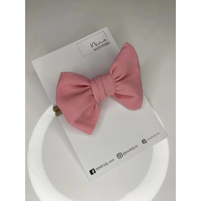 Nina Baby Čelenka s gumičkou a růžovou mašlí – Zboží Dáma Nina Baby Čelenka s gumičkou a růžovou mašlí – Zboží Dáma