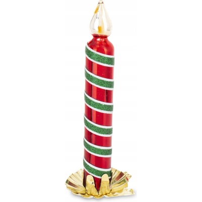 Artpol Vianočná Guľa S KLIPSOM 13,5 x 1,8 cm Vianočná ozdoba - SVIEČKA