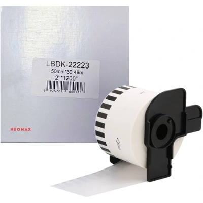 NEOMAX ЛЕНТА ЗА ЕТИКЕТНИ ПРИНТЕРИ BROTHER ТИП QL - CONTINUOS PAPER TAPE - 50 mm x 30, 48 m - DK22223 (DK-22223) - PN LB-22223 - NEOMAX (LB-22223)