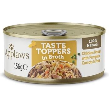 Applaws Taste Toppers Натурална мокра храна за кучета Пилешко с тиква, моркови и грах в бульон 156 г консерва