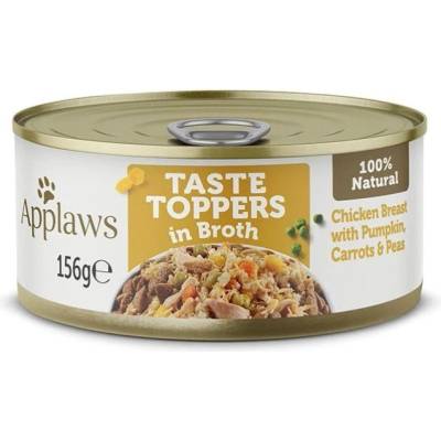 Applaws Taste Toppers Натурална мокра храна за кучета Пилешко с тиква, моркови и грах в бульон 156 г консерва