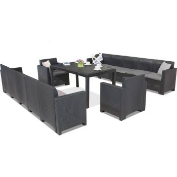 BICA Техноратанови мебели Nebraska Apetito Max 12 антрацит Bica (BCHNEB12ANT)