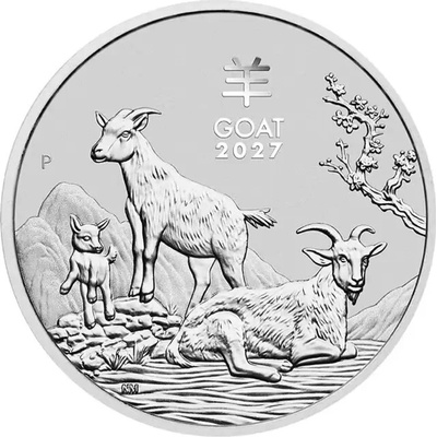 Perth Mint Strieborná minca Rok Kozy Lunar III 2027 1 kg