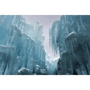 DIMEX ART Флизелинов фототапет замръзнала ледена стена 375 x 250 см