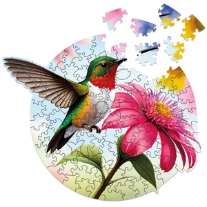 Milliwood Дървен пъзел Milliwood, Celebrating, 100 части - Колибри (XS-Hummingbird-5081) - homeshop