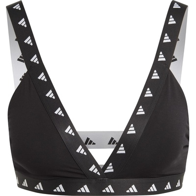 adidas Purebare Light-Support Bra Womens Low Impact Sports - Black