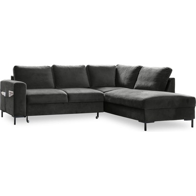 Miuform Тъмносив кадифен разтегателен ъглов диван (десен ъгъл) Lofty Lilly - Miuform (833KRO34)