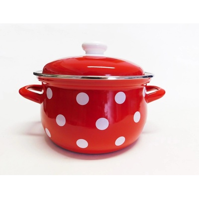 BELIS Puntík bílý / červený 16 cm 2,1 l