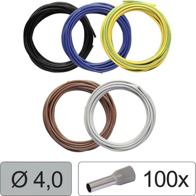 Quadrios 25CW120 jeden drôt, LiFY, 4.0 mm², čierna, modrá, žltozelená, hnedá, sivá, 1 sada