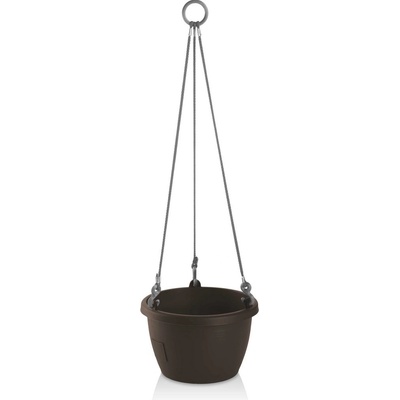 Gardenico Samozavlažovací závesný kvetináč Marina hnedá, pr. 30 cm