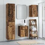 vidaXL Комплект мебели за баня 3 бр. Старо дърво 33 x 34, 5 x 160 см (3406091)