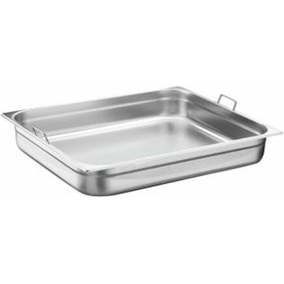 Gastronádoba GN 2/1 plná s držadlami, hĺbka 200 mm, nerezová 100019312