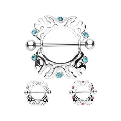 Šperky4U piercing do bradavky se štítem BR01013-02