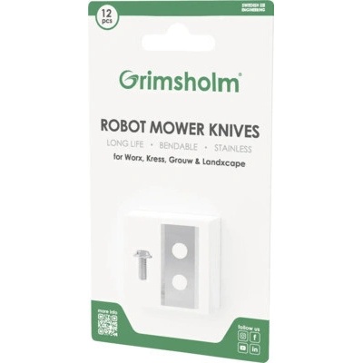 Grimsholm Green Náhradný nôž, 12 ks, 3,5 cm, vhodný pre: robotickú kosačku Worx Landoid 120
