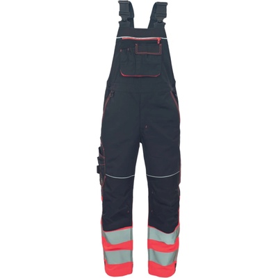 Cerva Knoxfield HI-VIS Hvps Dw pánské kalhoty s laclem antracit/červená