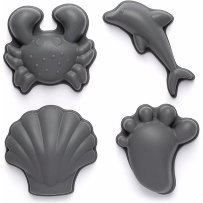 Scrunch Silikonové bábovky na písek Anthracite Grey