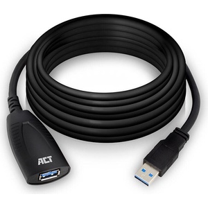 ACT USB 3.2 Gen 1 Удължителен активен кабел USB-A-USB-A, 5м/ вкл. до 4хAC6005USB/ (EWENT-ACT-CAB-AC6105) - cybertrade