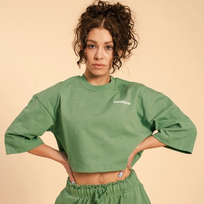 BeastPink Dámske tričko Cropped Serenity Olivine