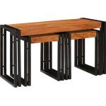 vidaXL Н nesting маса 3 бр. Кафяв и черен 82 x 40 x 45 см (4104731)