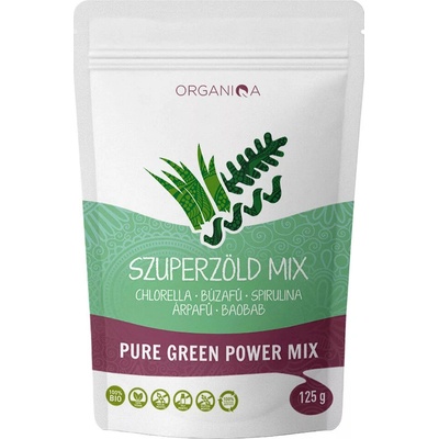 Organiqa Bio Superzelený mix prášok 125 g