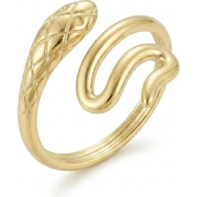 Elanis Jewel Pozlacený nastavitelný prsten Hadí elegance z chirurgické oceli EJ00884