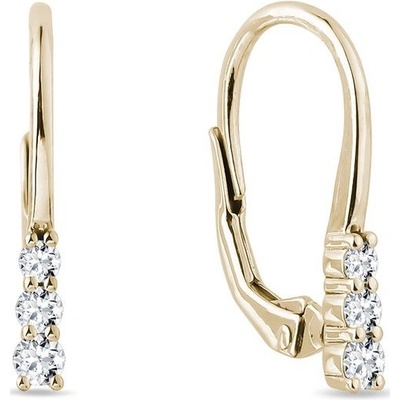 Klenota ze žlutého zlata s čirými diamanty k0287013