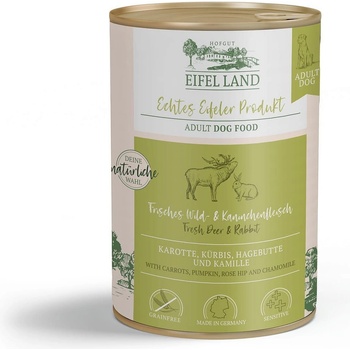 Eifel Land - Супер премиум консервирана храна за кучета с месо от дивеч и заек, 800 гр