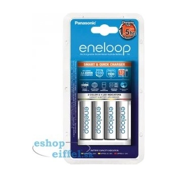 Panasonic Eneloop Smart-Quick Charger + 4x 1900mAh K-KJ55MCC40E