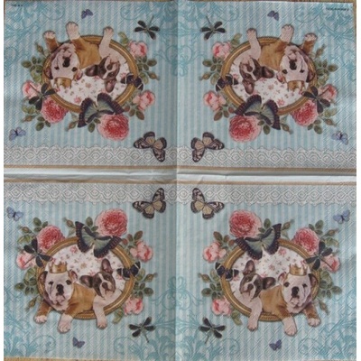 Ambiente obrúsky Vintage pejsci 33x33cm