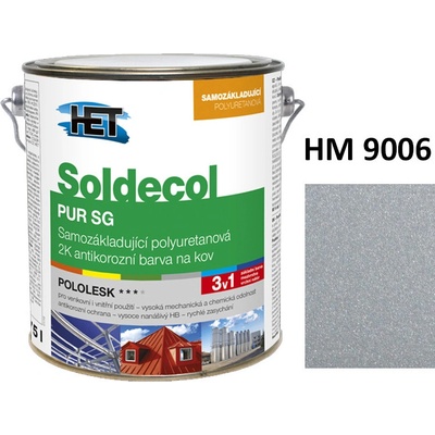 Het Soldecol PUR SG METALLIC 2,5L HM 9006 cca RAL 9006